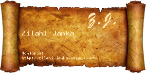 Zilahi Janka névjegykártya